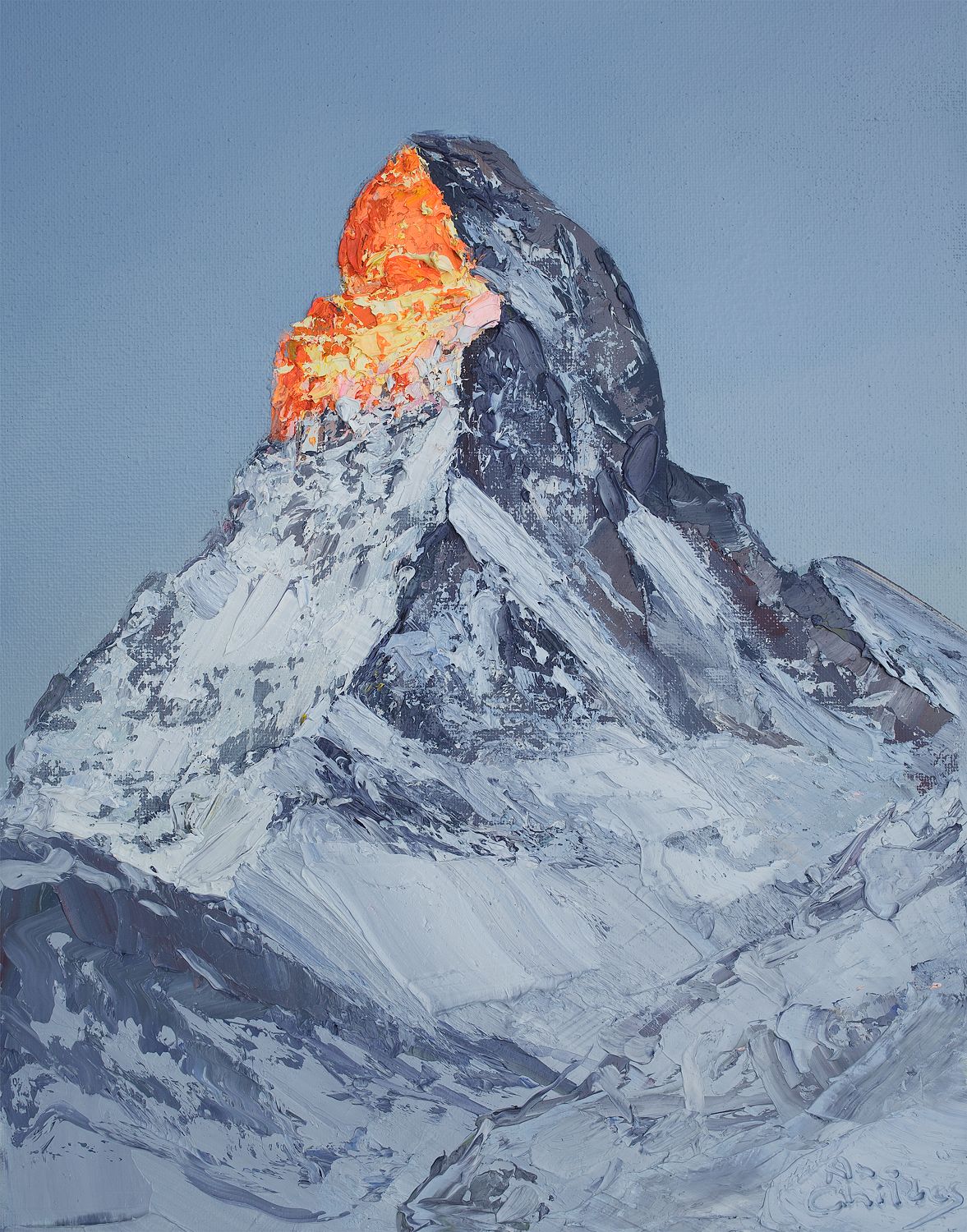 Fiery Summit (11x14, with border)